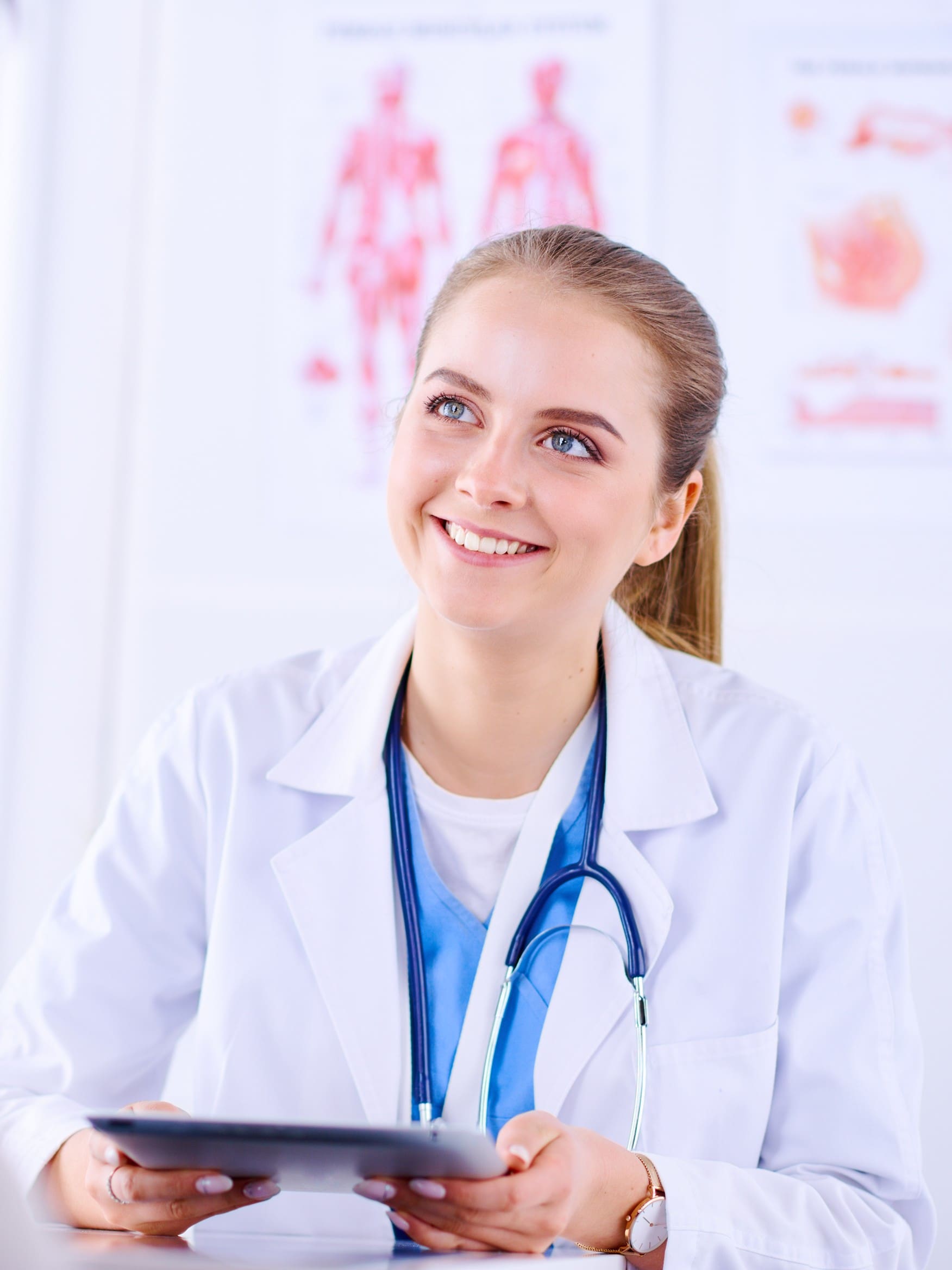 A medical professional explaining pregnancy viability