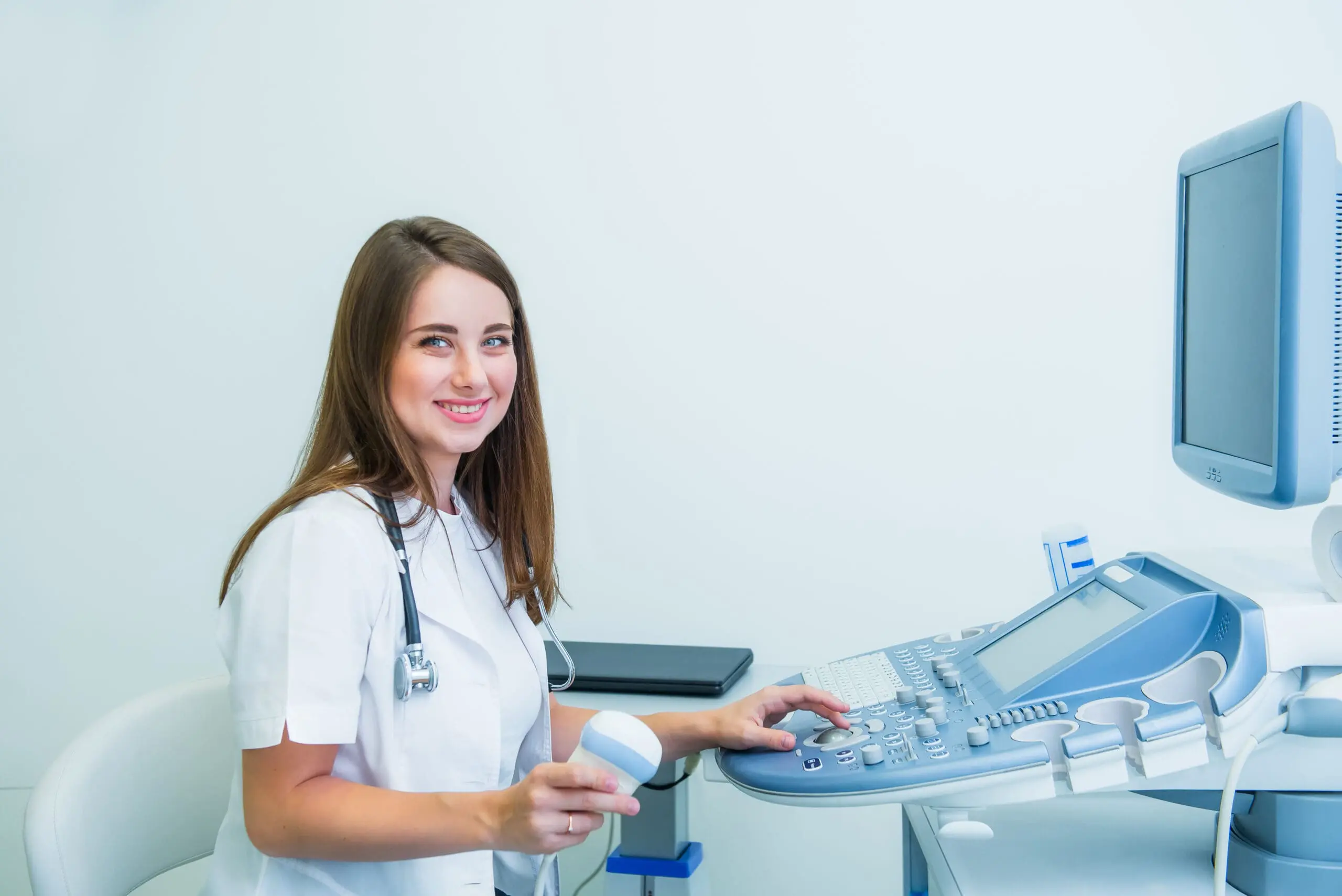 A medical professional explaining What to Expect During Your Free Ultrasound Appointment