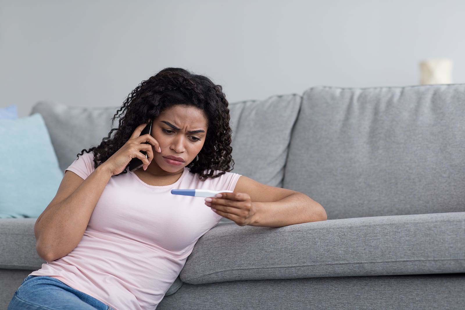 A woman searching online "Is Abortion Legal in Pennsylvania?"